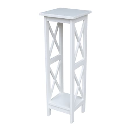 International Concepts Rectangle 36 in X-Sided Plant Stand Snow, 12 W, 12 L, 36 in H, Wood, White OT08-3069X